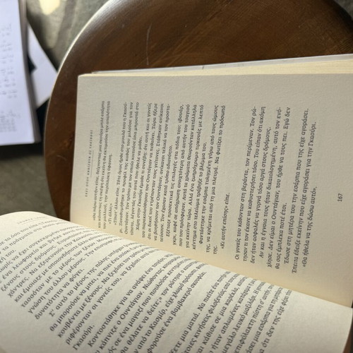 Ekoi pou anthizoun oi yiakinthoi novel used, Greek