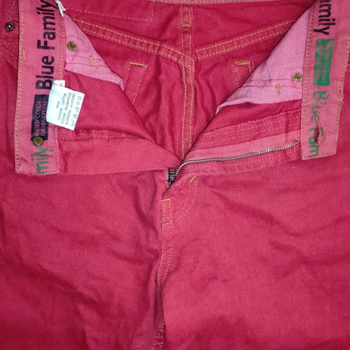 Benetton Red Mom Jeans 90s Vintage Used, Size S