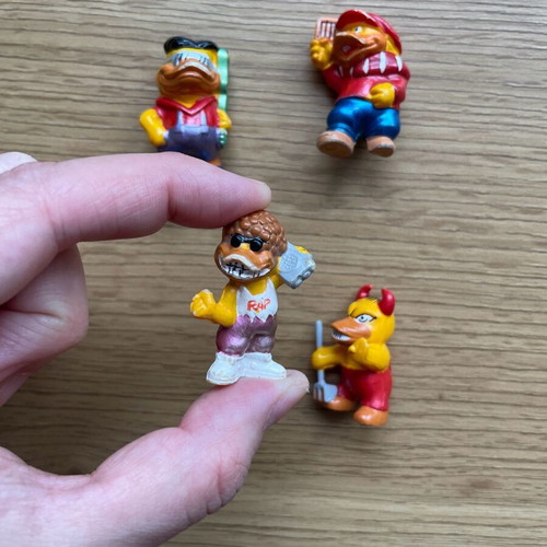 Kinder Surprise Crazy Ducks figures 1997 used, pack of 4