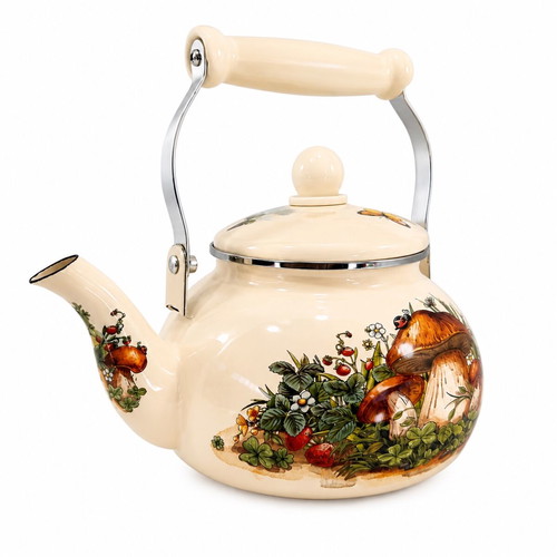 Enamel Teapot 2.5 Liters with Lid, New