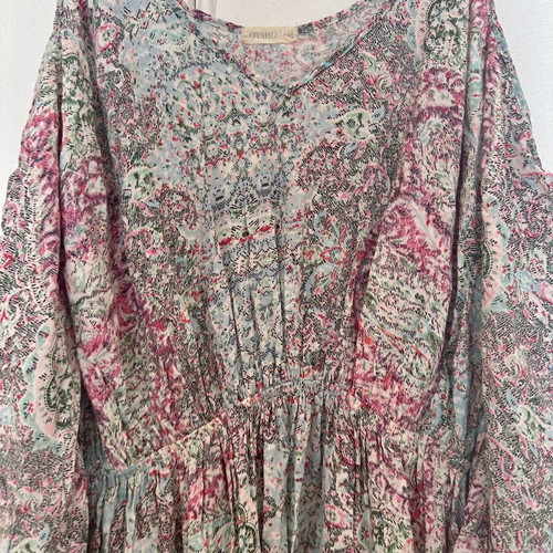 Oysho Boho Maxi Dress like new with colorful pink and blue pattern