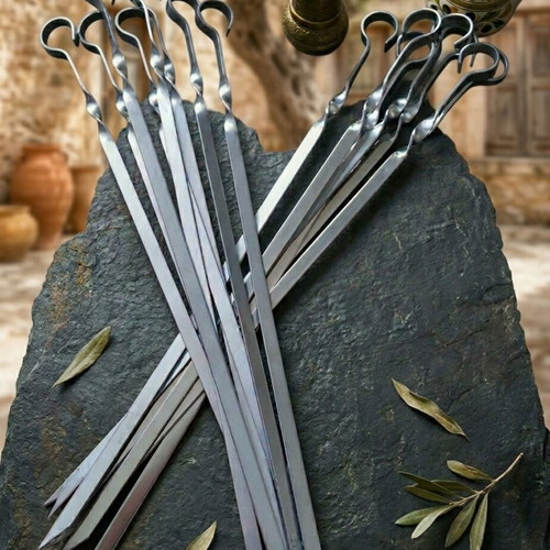 Stainless Steel Skewers Set of 12, 50 cm