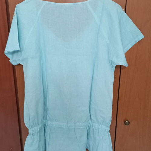 Toi&Moi striped cotton shirt like new, green and white, size L