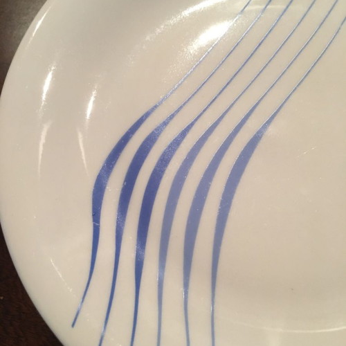 Fruit plates used, set of 6 pieces
