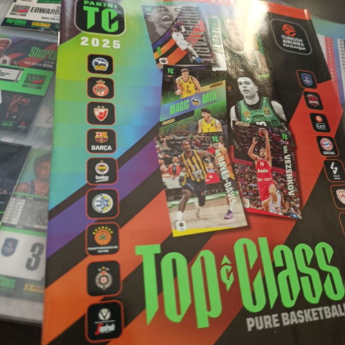 Panini Euro League Top Class 2025 Album used with 100 cards