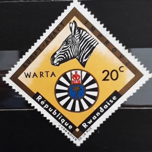 Γραμματόσημο Rwanda 1967 WARTA Zebra καινούργιο, 1 τεμάχιο