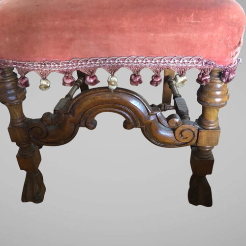 Throne chairs used, set of 2 with red velvet seat