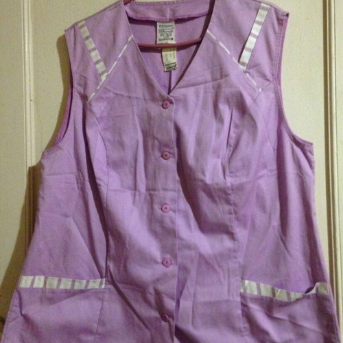 Vintage Allkauf No48 blouse new, white and purple