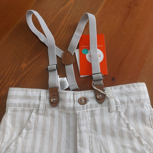 Boboli linen shorts with suspenders new, size 2 years 98 cm