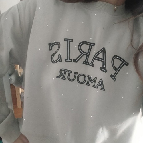 Paris Armour H&M sweatshirt like new, light pistachio color