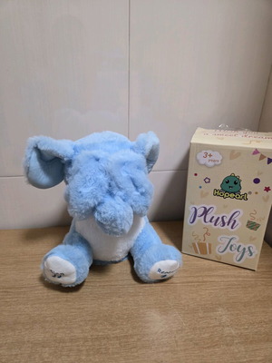 Плюшен слон Hopearl Peek A Boo нов, който пее и играе на криеница