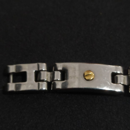 Steel men's bracelet used with 750 18k gold details