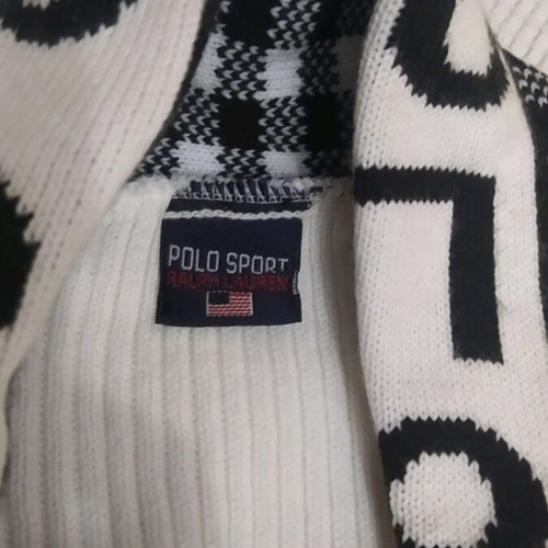 Men's cardigan new, size large, black and white