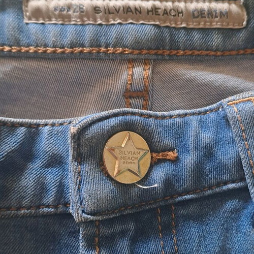 Silvian Heach blue flared jeans used size 26