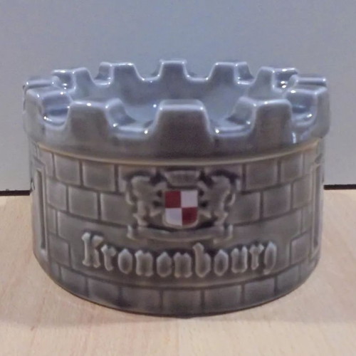 Kronenbourg beer old promotional ceramic ashtray used