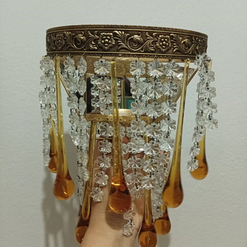 Vintage lighting set used with Murano crystals, chandeliers and wall sconces