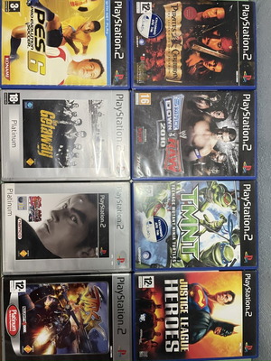 PlayStation 2 console with games