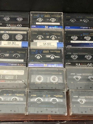 TDK SA High Position cassette tapes used, pack of 24 vintage