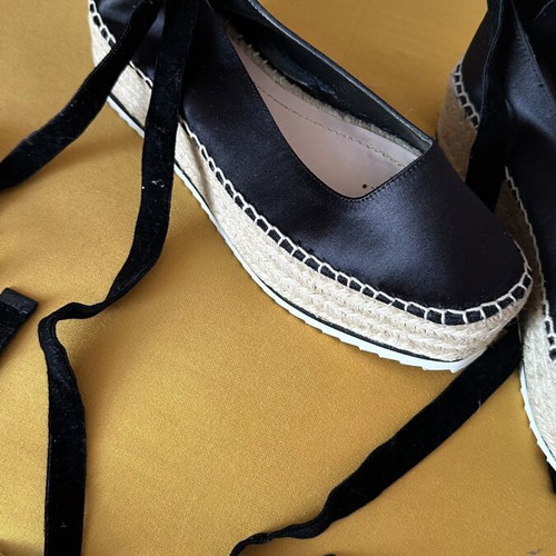 Zara Women Platform Sandals Black Size 37 Brand New