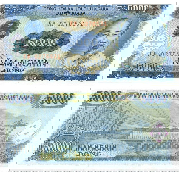 ΒΙΕΤΝΑΜ - 5.000 Dong 1991 - UNC