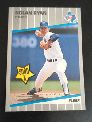 1989 Fleer Nolan Ryan 5000K baseball card like new