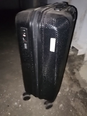 Mad suitcase nearly new, needs washing, sagre texture