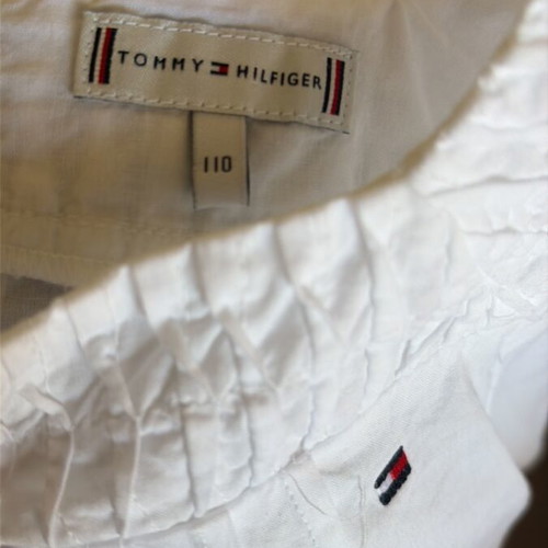 Tommy Hilfiger girls' shirt like new, white, size 110 cm