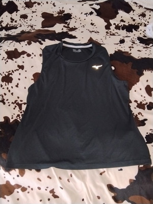 Ανδρικό unisex αθλητικό φανελάκι Mizuno, μαύρο, μέγεθος M, για τρέξιμο και γυμναστήριο