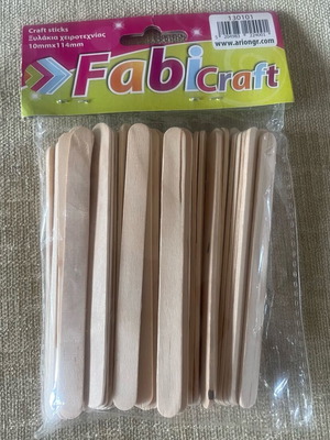Fabricraft craft sticks, 60 pieces, 10mm x 14mm