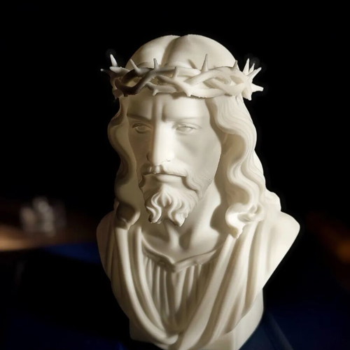 Illuminated Jesus bust new with LED lighting