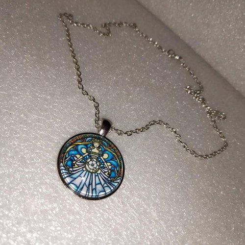Sailor Moon Princess Serenity Pendant with Stainless Steel Chain like new