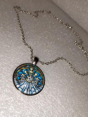 Sailor Moon Princess Serenity Pendant with Stainless Steel Chain like new