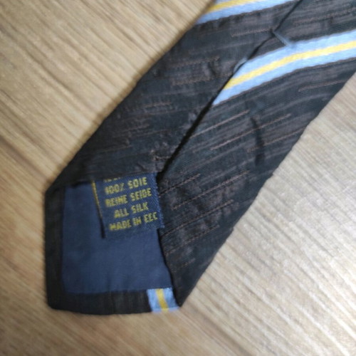 Pioneer tie 100% silk like new, gray and turquoise