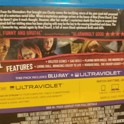 Curse of Chucky Blu-Ray like new with English subtitles