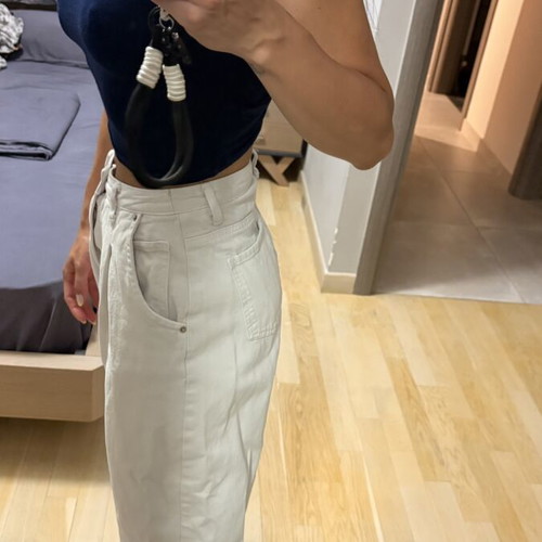 White balloon jeans XS Asos with free blouse