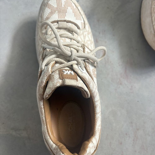 Michael Kors trainers beige with MK monogram, size US 8.5 / EU 39