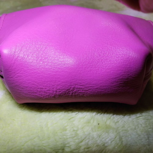 Women's leather handbag like new, pink and gold