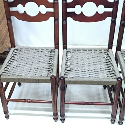 Chairs with wicker, set of 3, like new