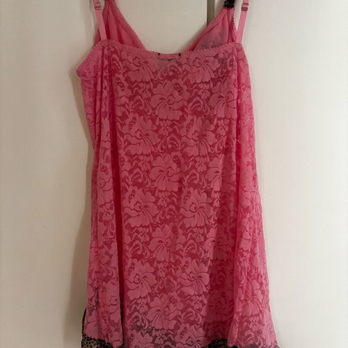 MED Lingerie lace pink with leopard details, new