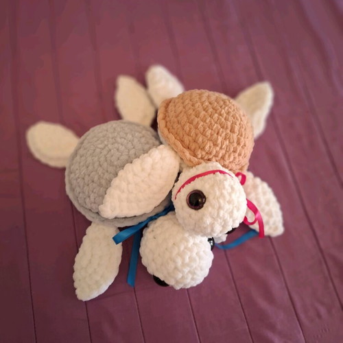 Handmade turtles made to order, crocheted medium size