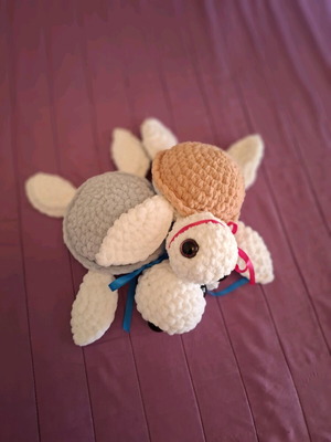Handmade turtles made to order, crocheted medium size