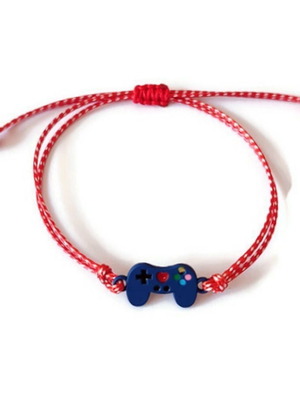 Martaki bracelet with Playstation controller design new, blue