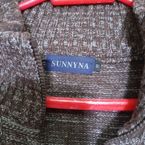 Knitted men's cardigan like new, brown, sizes M and L