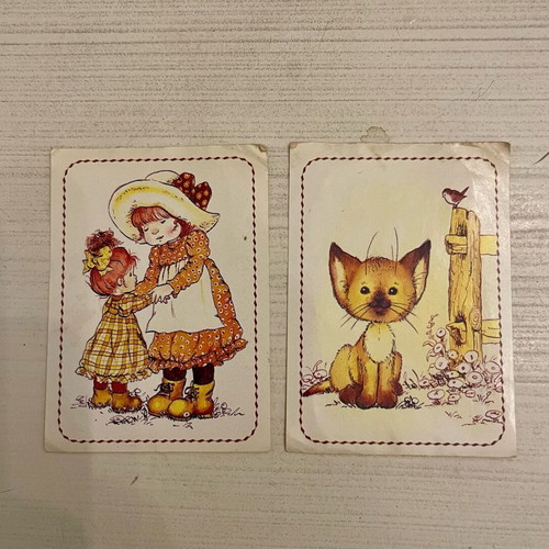 Sarah Kay collectible stickers like new, vintage set of 2