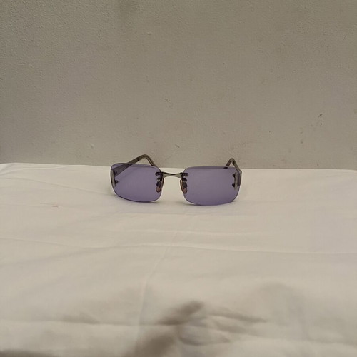 Gucci vintage rimless sunglasses, purple blue lenses