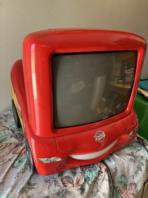 Retro Disney Cars Lightning McQueen TV used, non-functional for parts