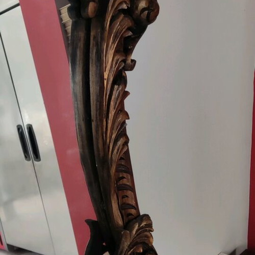 Very old carved wooden mirror like new