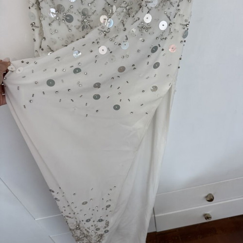 Oh Polly Crystal Corset Dress New, White, Size S