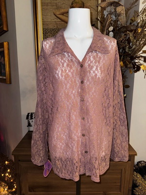 Transparent pink blouse new