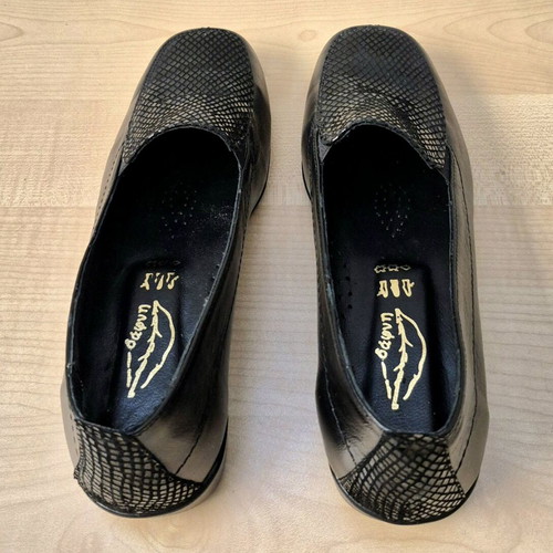 Anatomic leather moccasins used, size 38, black Dafni